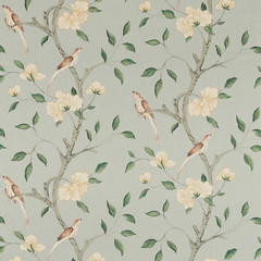 ZOFFANY CURTAIN FABRIC Eleonora 6 METRES STOCKHOLM BLUE LINEN/COTTON BLEND