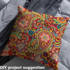 Feelyou Paisley Fabric By The Yard Colorful Boho Paisley Floral Upholstery