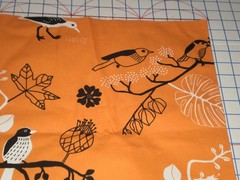 IKEA OF SWEDEN 2007 Sissi Edholm & Lisa Ullenius Orange Black Bird Fabric .95 Ya