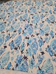 Lilly Pulitzer Cotton Terry Fabric White Seashell Splendor 1 yard