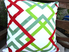 Premier Christmas Fabric by the yard Winstead Pine Canvas Red Green Abstract