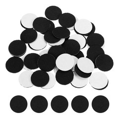 50Pcs Adhesive Felt Circles 3/4″ Round Non-Woven Felt Stickers Black