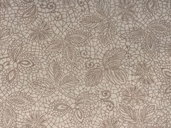 1/2 Yd Vintage Tan Cream Brown Floral Tone on Tone Fabric by Classic Cottons