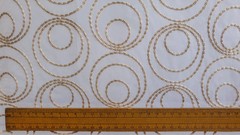 Fawn Circles Sheer Curtain Fabric By The Yard, Fawn Sheer Curtain Fabric