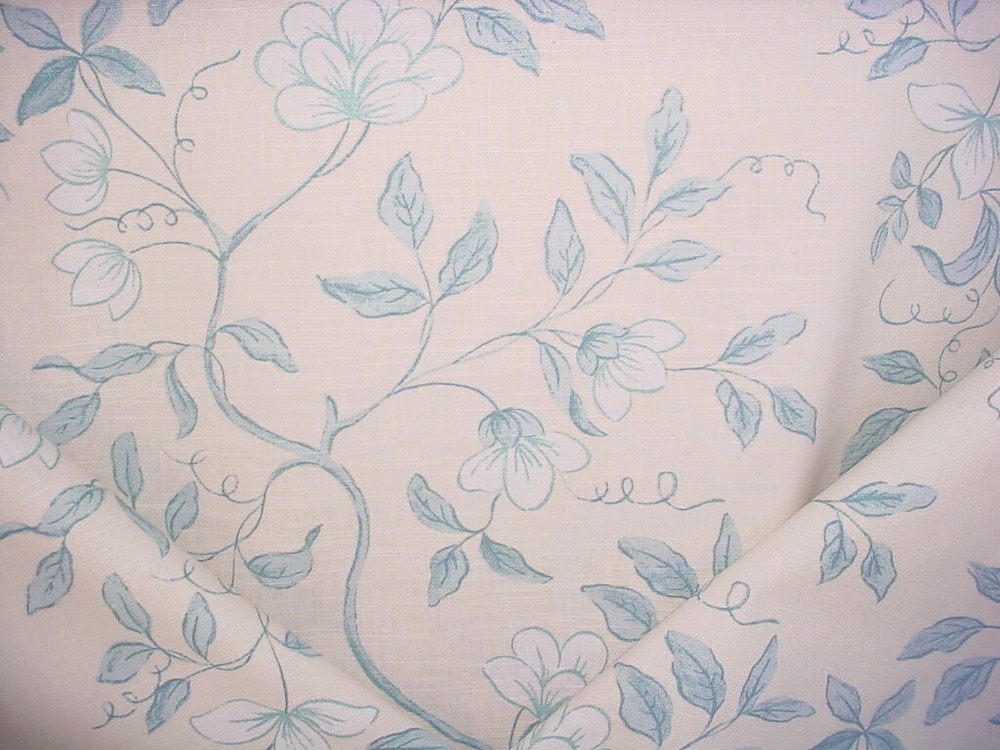 5-1/8Y GP & J Baker PP50345 Opera Trail Aqua Country English Upholstery Fabric