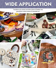 Acrylic Leather Paint For Shoe Painting 24 Colors Leather Paint For Bag & Wallet