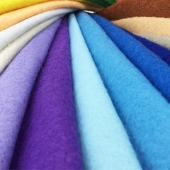 24 PCS 20x30cm 1.4mm Soft Felt Fabric Sheet Assorted Color Craft Sewing DIY