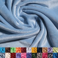 Ice Fabrics Solid Minky Fabric by The Yard – Soft, Smooth 1 Yard, Light Blue