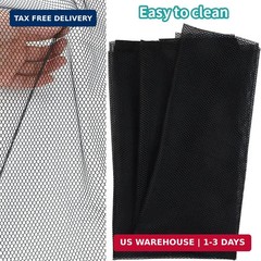 FSWCCK Black Mesh Fabric, 62 x 59 Inch Soft Mesh Netting Slightly Stretchy for S