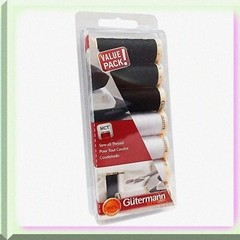 Black and White Polyester Thread Set 7 Spools