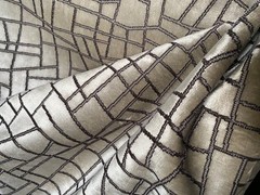 2YD ZINC TEXTILE Kiesler Jacquard Velvet Silver Grey Fabric Belgium $680 Retail