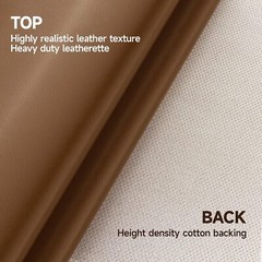 51*54” Vinyl Upholstery Leather Brown Marine Auto Boat Faux Fabric DIY Repair