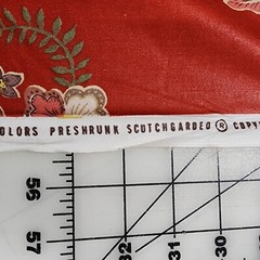 5Y Passage To India P Kaufman Drapery Fabric 55W Red Orange Floral #0091