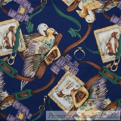 BonEful FABRIC FQ Cotton Quilt VTG Blue White Red KITE Sky Beach Boy Retro BOHO