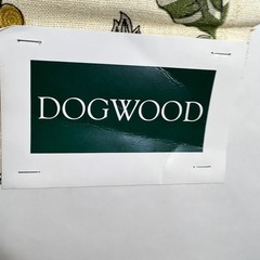 Designer Fabric Sample Dogwood Floral SP-695 Porcelain Linen Cream Brown Green