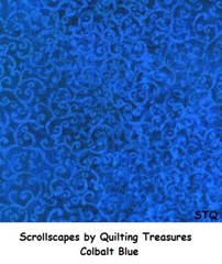 Scrollscapes cotton quilt fabric Quilting Treasures Powder Blue Tonal Scroll