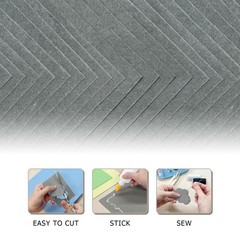 20 PCS Grey 8×12 In 1.5mm Thick Stiff Nonwoven Felt Fabric Craft Sheets Pack