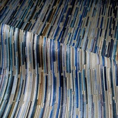 Designtex moquette Capetown blue Velvet striate Modern Upholstery Fabric