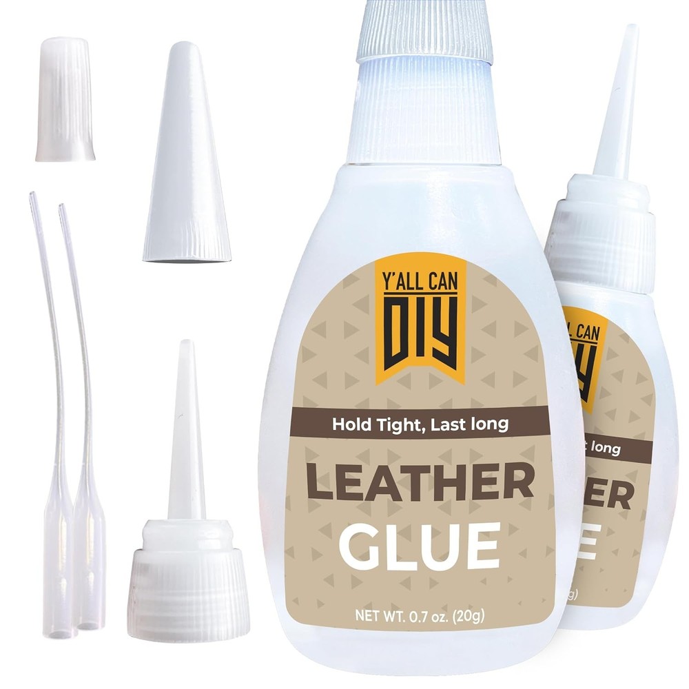 Leather Glue Adhesive 2 Pack 0.7 Oz 20g Super Glue for Leather Repair Fixing
