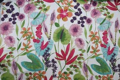 HARLEQUIN CURTAIN FABRIC DESIGN “Nalina” 3 METRES FLAMINGO/PAPAYA/LOGANBERRY