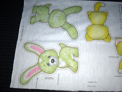 Vtg Spring Mills Cut & Sew Fabric Panel Pillow Animals Pastel Cat Dog Bear Bunny