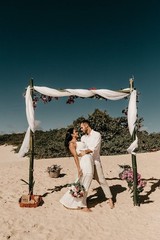 58 Inch Solid Color Chiffon Fabric Rustic Sheer Wedding Backdrop Ivory 10 Yd