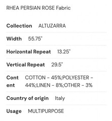 Kravet Rhea Persian Rose Fabric 3 1/2 Yards