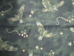 Fabric Traditions quilt-craft Cotton Fabric “EAGLES & STARS” Green/Gold SBTYX