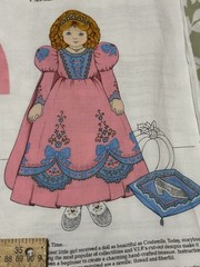 Vintage VIP Cranston Print Works Cut-and- Sew Cinderella Cloth Doll Fabric Panel