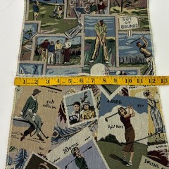6 Golf Tapestry Upholstery Fabric Samples Vintage Modern Designs Golfing Pillow