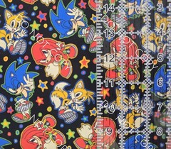 Custom 100% Cotton Woven Fabric Sonic The Hedgehog Video Game 1/4 Yard 9×56 V4