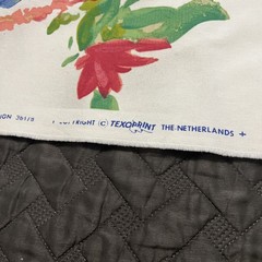 Vtg TEXOPRINT Fabric Original Design 361/8 Floral Watercolor Netherlands 2.5 Yd