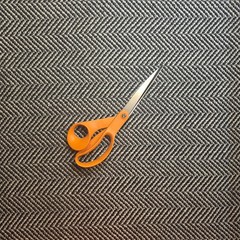 Home Decor Chenille Herringbone Fabric Black/White Chevron Houndstooth 54″ wide