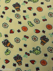 Flower Fruit Print Fabric Woven Rayon Fabric by the Yard