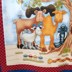 Henry Glass Whole Country Caboodle “Alphabet Zoo” Cotton Panel 43″ x 23″