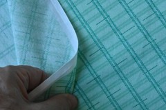 By 1/2 Yd, Vintage, Blue & Green Diagonal Stripes, Fabric Traditions, P7724