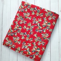 Japanese Noshi Ribbons Chiyogami Style Cotton Fabric Red 3 1/8 yards