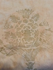 Texoprint Netherlands Original Design 37186 Stencil plaster wall Fabric 5 yards