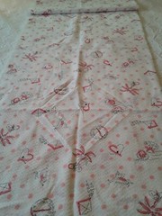 Vtg Wamsutta Pink White Seersucker Fabric Beach Theme Palm Trees 5 O’Clock 3 Yds