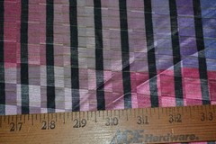Lightweight silky synthetic apparel fabric, geometric print, 44″ x 2.5 yards