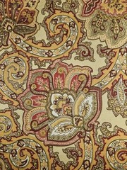 Vtg Waverly Inspirations Jacobean Flower Print Decorators Fabric 2.5 Yards X 45″