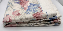 Vtg 1987 House ‘N Home Pink Purple Teal Floral Drapery Fabric 54″ 6.5 Yards