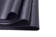 Thick 1 Yard Faux Leather Fabric – Soft Skin Grain PU – 54″ x 36″ – Black