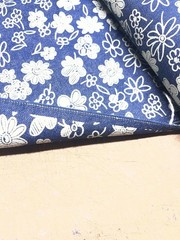 Vintage Flower Printed Denim