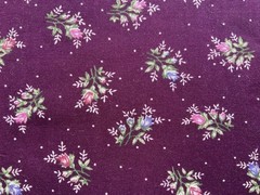 Fabric Cotton Little Pink Rose Purple Flower 44”x 43” 82