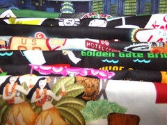 TRAVEL DESTINATIONS las Vegas NY Hawaii Cotton FABRIC U-Pick HALF YARD 1/2 yd