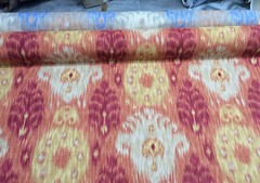 30 yard roll Home Accent Vibrant Ikat Red Fabric Bolt sale