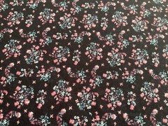 Fabric Cotton Tiny Flower Fabric Black 42”x 39”By Jo Ann 107