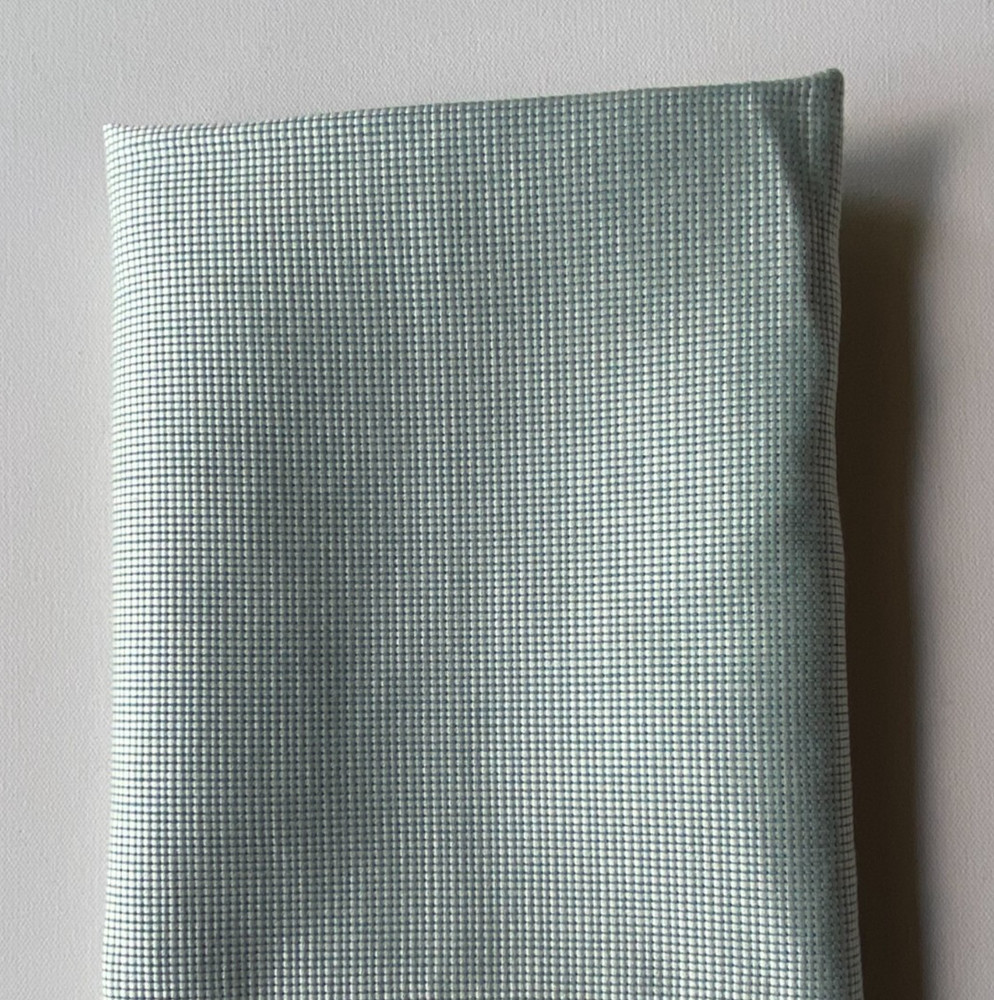 Soleil Massa Texture in Akuatik Green Designer Fabric Remnant 24×24″