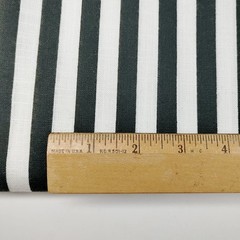 Home Decor Fabric Black and White Half Inch Strips 2 Yards x 58″ Wide